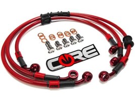 Yamaha R6 (S Model Only) Brake Lines 2006-2009 Front Rear Red Braided St... - $163.00