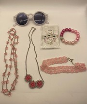 Teen Girls Pink Jewelry Bundle - Faux Pearl Sunglasses - $15.00