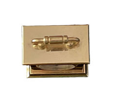 Vtg Bulova B0503 Musette Miniature Mantel Desk Lantern Clock Mini Solid Brass image 6