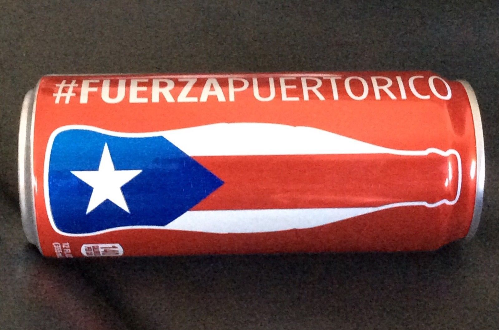 Primary image for # Fuerza Puerto Rico, Coca Cola Empty Can, Limited Edition 2017.
