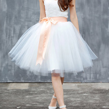Mint Green Tulle Tutu Skirt 6 Layer Ruffle Ballerina Tulle Skirt Plus Size image 5