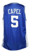 Jeff Capel Custom College Basketball Jersey New Sewn Blue Any Size image 2
