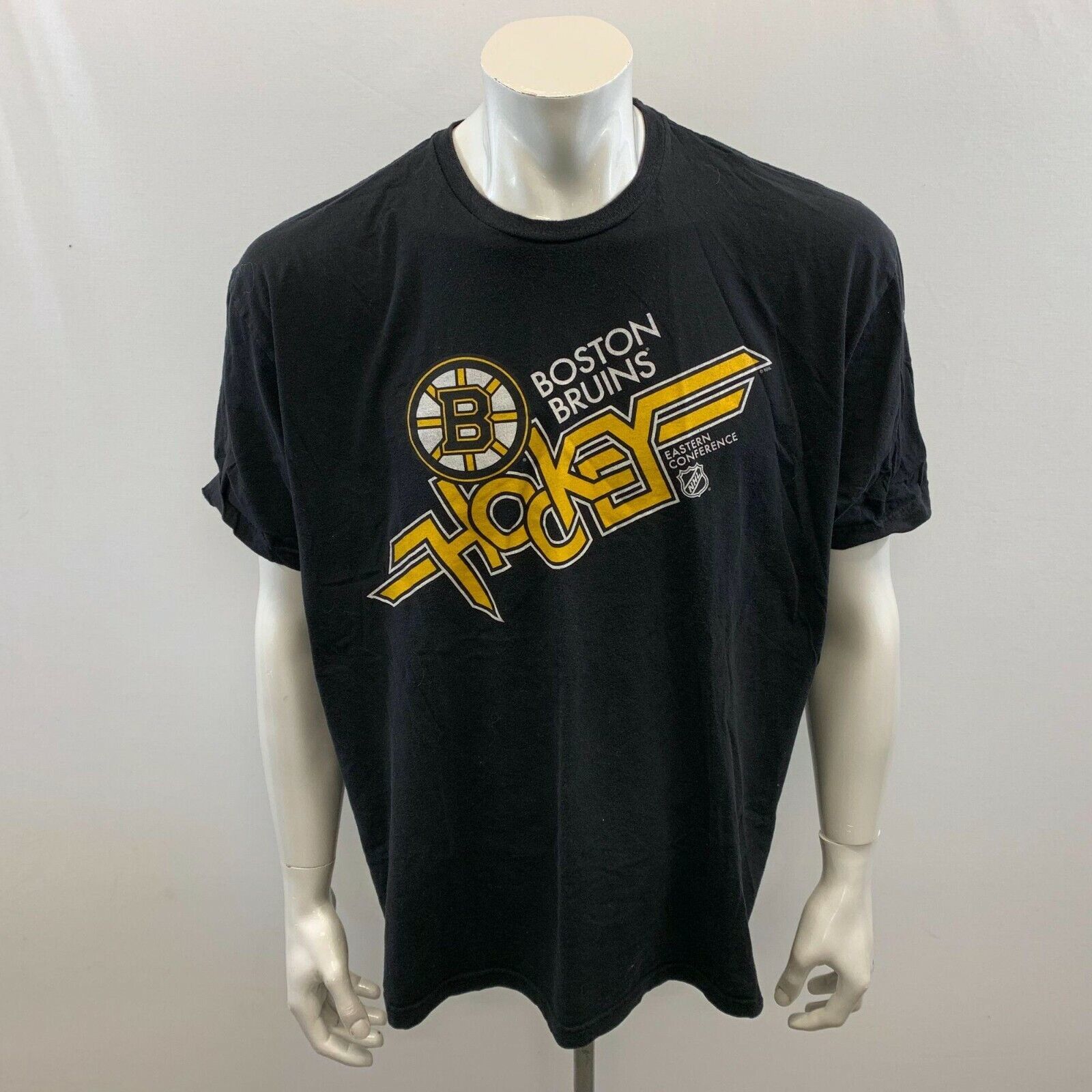 Reebok Men's Black Boston Bruins Graphic Tee Size XXL Cotton - $12.37