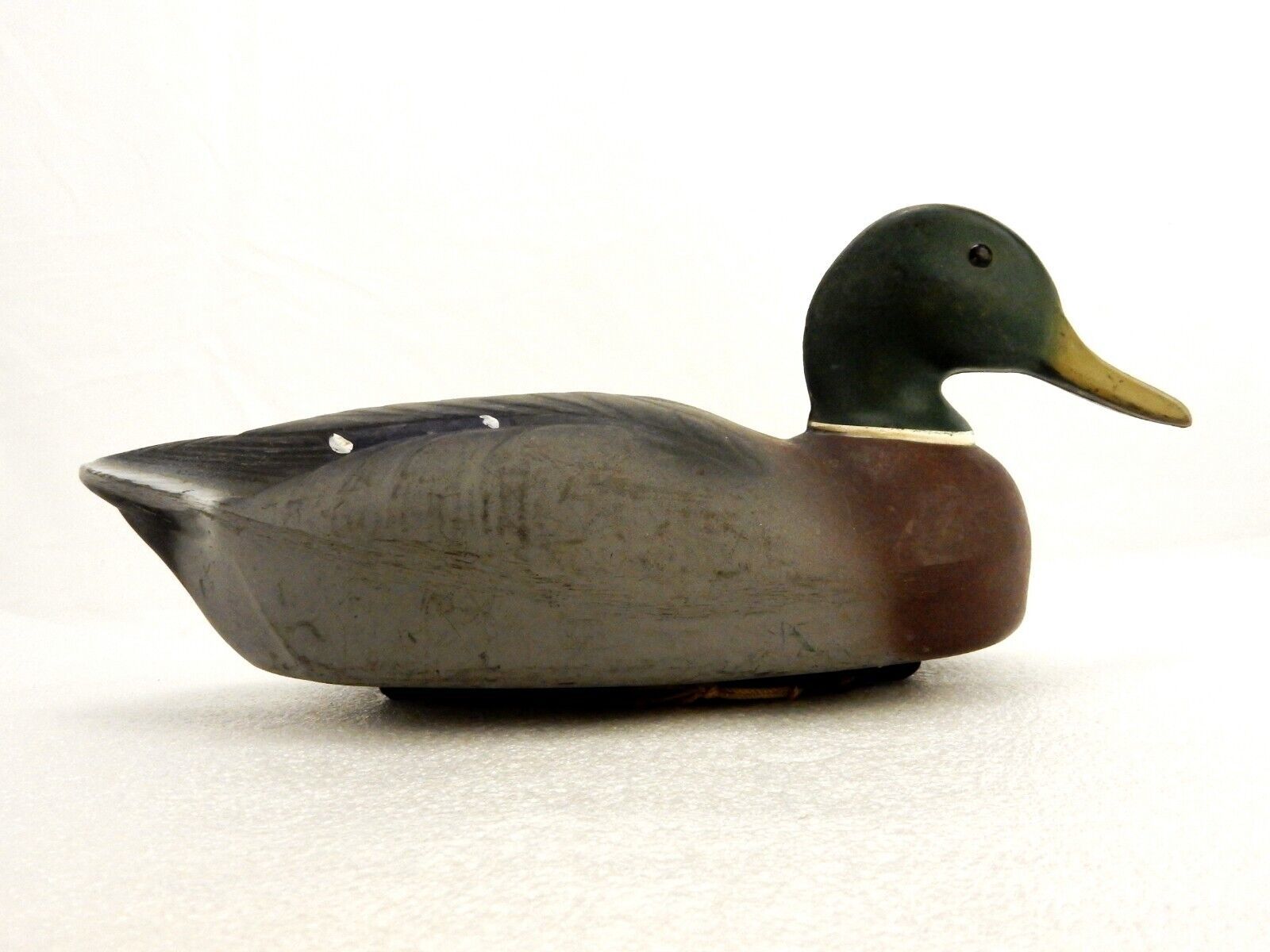 Plastic Mallard Drake Duck Decoy, Anchor String, Herter's Vintage, DCK