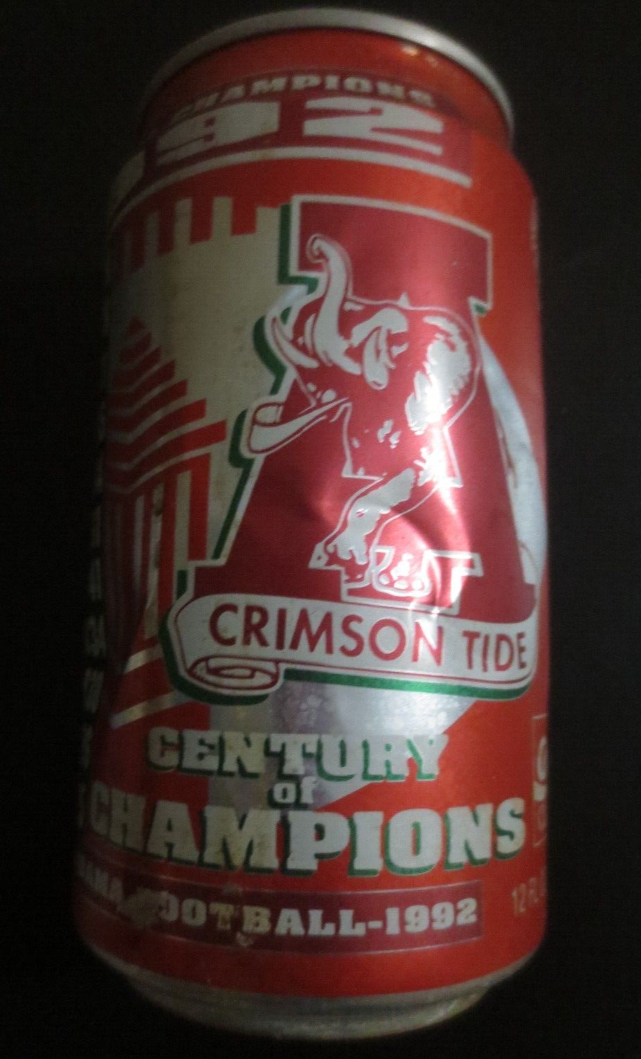 Primary image for Coca Cola 1992 Alabama Crimson Tide Championship Can Unopened and Full Dents