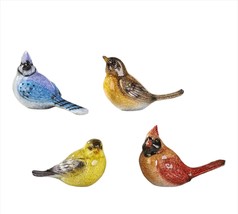 Bird Figurines Set of 4 Cardinal, Blue Jay, Yellow Bird, Home Garden Decor image 3