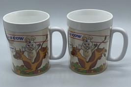 2 Vintage Pillsbury Dough Boy and Cow Thermo-Serv West Bend Coffee Cup - $19.95