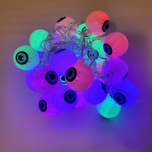 Eyeball Flashing String Lights Multiple Options Battery Remote Halloween - $34.65