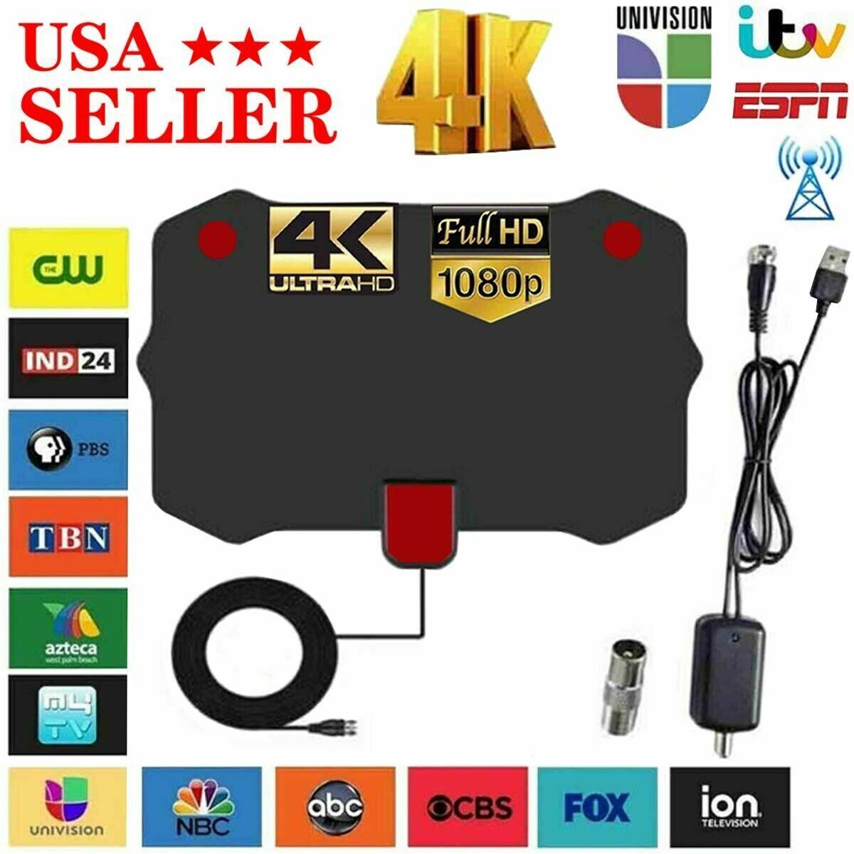 5600 Miles Range TV Antenna Digital HD Antena Indoor HDTV 1080P 4K