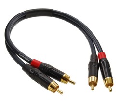 1ft 2-RCA to 2-RCA Gold-Plated Male to Male DJ/Mixer/Stereo System Audio Cable - $19.99
