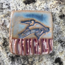 Pelican handmade ceramic refrigerator magnet - $10.00