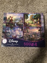 Disney - Thomas Kinkade Jigsaw puzzles 4 in 1 Multipack (4) 500 pc puzzl... - $32.71