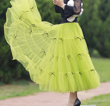 Pink Layered Tulle Skirt Holiday Outfit High Waisted Long Tulle Skirt Plus Size image 11