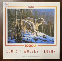 Cerco 1000 pc Puzzle Puzzle - WOLVES - Hedge Winter Snow Wild L - Excellent - $12.83