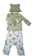 Authentic Disney Baby Newborn Two Piece Green Outfit With Cap - $11.88