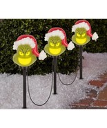 The Grinch Musical 3-Piece Animated LED Pathway Markers Set Dr. Seuss - $39.18