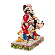 Disney Mickey Mouse & Friends Figurine Jim Shore Christmas 6" High Stone Resin image 4