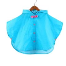 Toddler Rain Day Outerwear Baby Rain Jacket Infant Raincoat Blue Bowknot S 2-3Y