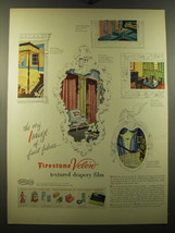 1950 Firestone Velon Ad - The very image of finest fabrics - $14.99