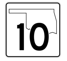 Oklahoma State Highway 10 Sticker Decal R5566 Highway Route Sign - $1.45+