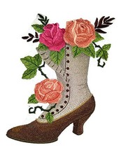 BeyondVision Custom and Unique Classic Victorian Elements [Boot with Roses] Embr - $23.16