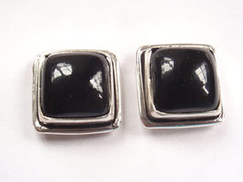 Black Onyx 925 Sterling Silver Square Stud Earrings - $21.59