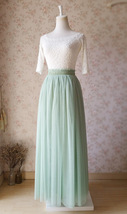 SAGE GREEN Maxi Tulle Skirt For Wedding Sage Green Wedding Bridesmaid Skirt Plus