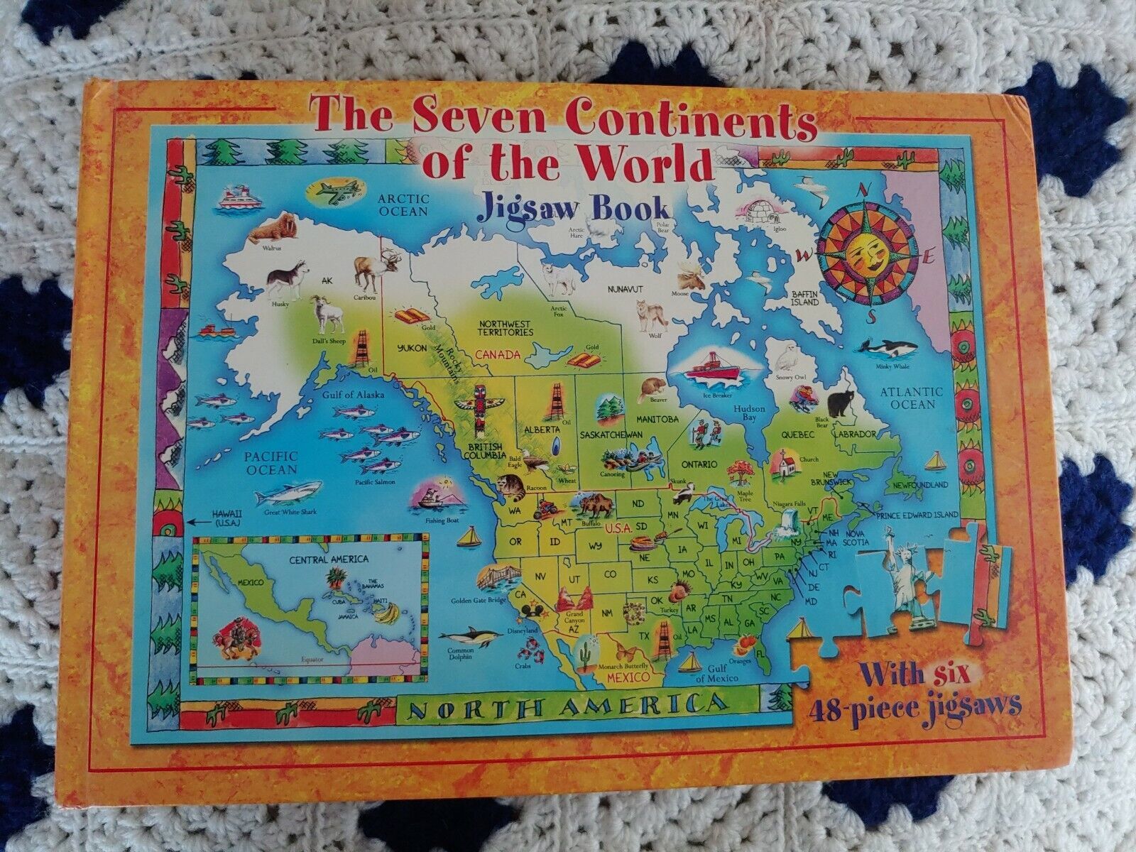 The Seven Continents of the World Jigsaw Book with Six 48Piece
