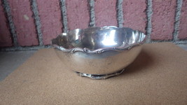 Vintage Mrr Mexico City Df Sterling Silver Scroll Edge And Footed Bowl 359 Gr - $450.00