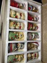 Lot Of 12 Critter Bells Jasco Bisque Porcelain Christmas Random Animals See Desc - $33.85