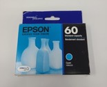 Epson 60 Standard Capacity Cyan T060220 Ink Cartridge SEALED Expired 07/... - $9.85