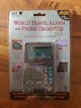 Seiko World Travel Alarm Clock &amp; Phone Organizer DF4022 New Old Stock Un... - $18.69