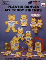 Plastic Canvas My Teddy Friends Leaflet 124 1989 Needlecraft Ala Mode - $6.42