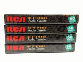 Lot of 4 RCA RC60 Hi-Fi Stereo Blank Audio Cassette Tapes 60 Minute Sealed - $9.89