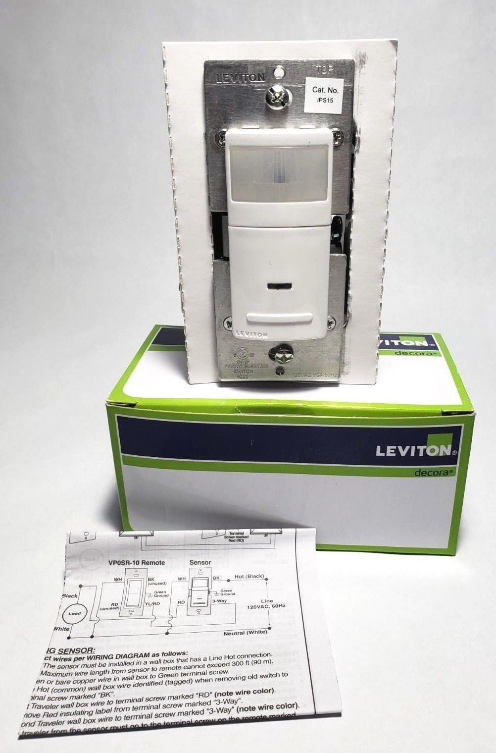 Primary image for Leviton IPS15-1LZ 1800 Watt 600 Watt LED CFL Auto Vacancy Sensor New in Box