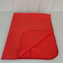 Carters Baby Girl Cotton Flannel Receiving Swaddle Blanket Red White Polka Dots  - $24.74