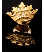 King Vintage Crown Tie Tack - fairytale Gift for him - Faux diamond stud... - $75.00