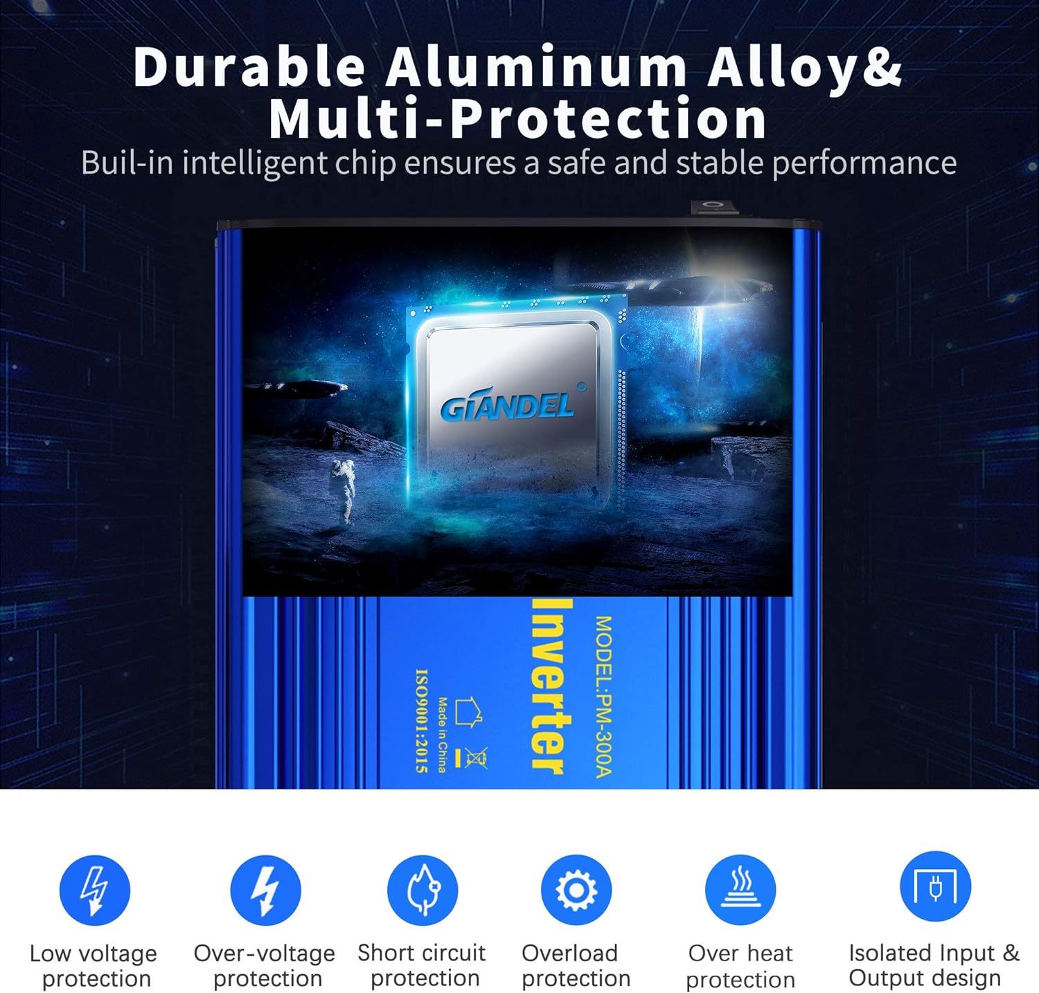 Giandel Power Inverter 300W Dc 12V To Ac 110V Car Converter Adapter