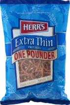 Herr&#39;s One Pounder Extra Thin Pretzels- No Cholesterol, No Preservatives - $31.95