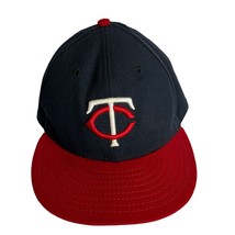 Minnesota Twins Hat Baseball Cap Fitted 7 1/2 New Era 59Fifty On Field N... - $14.98