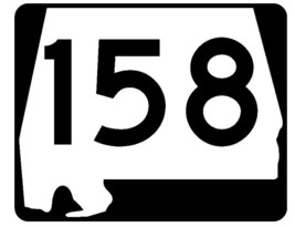 Alabama State Route 158 Sticker R4557 Highway Sign Road Sign Decal - $1.45+