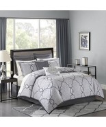 Madison Park Anouk 12-PC. Jacquard Comforter Set, Silver, King - $299.00