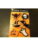 6 Pack Halloween Plastic Cookie Cutters Pumpkin, Ghost, Cat, Hat, Bat  F... - $7.81