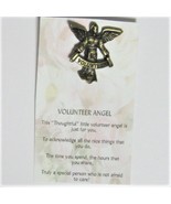 Volunteer Angel Pin Bronze brooch hatpin lapel Banner  - $3.95