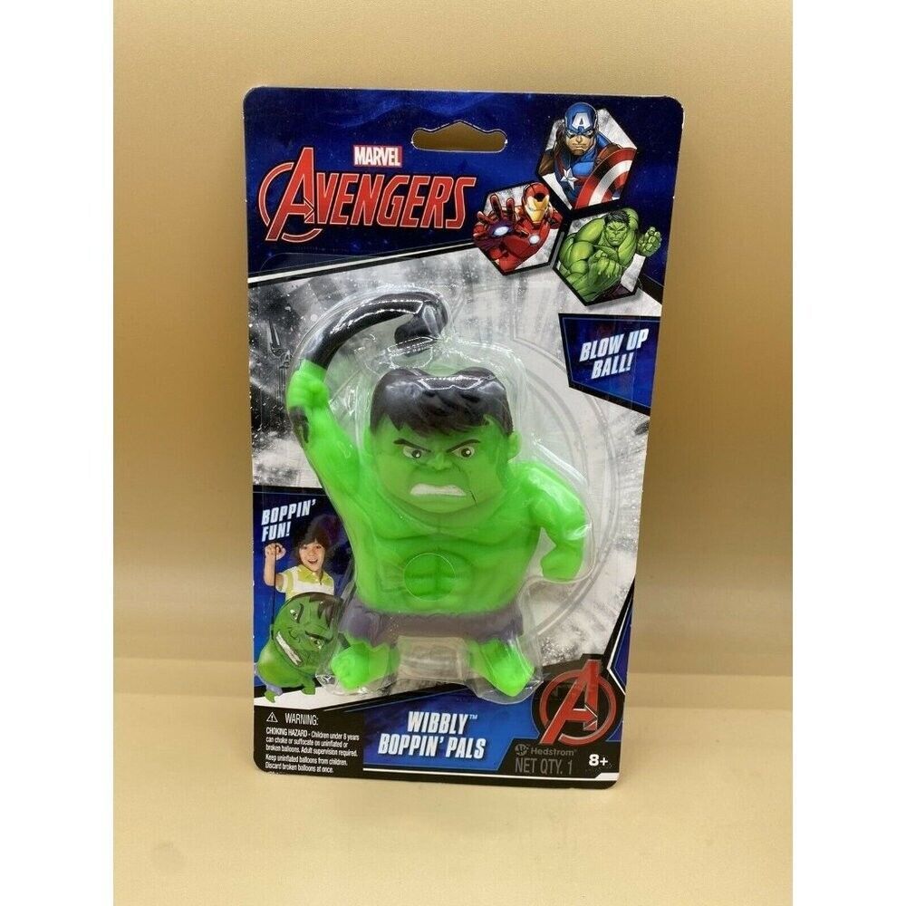 The Hulk Marvel Avengers Wibbly Boppin Pals Blow Up Ball Hedstrom