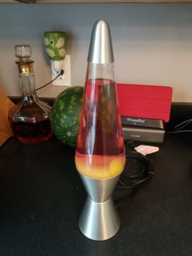 Primary image for 15" silver base pink fluid lava lamp