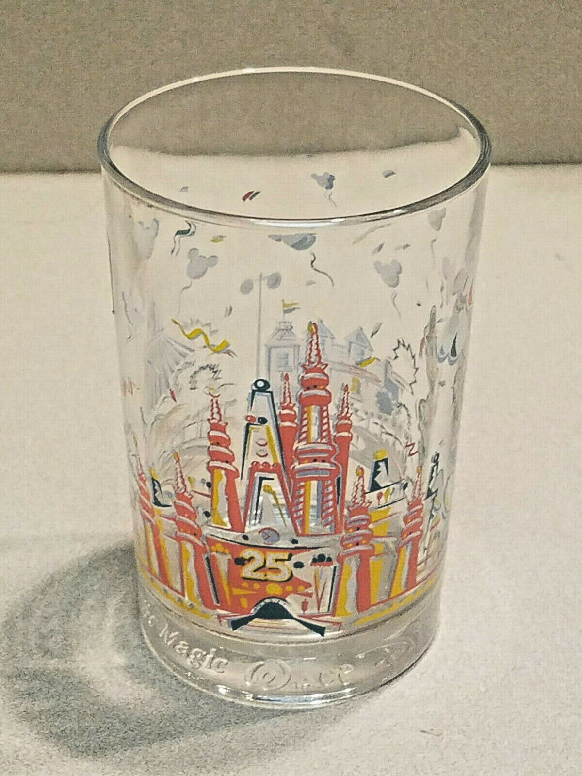 McDonalds Disney World 100 Years of Magic 25th Anniversary Glass