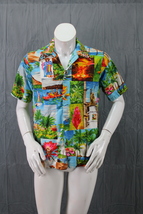 Vintage Hawaiian Shirt - Multi-Picture Block Pattern by Island Togs -Men... - $95.00