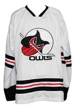 Any Name Number Columbus Owls Retro Hockey Jersey New Sewn White Any Size image 4