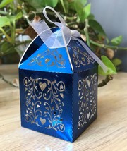100pcs candy gift packaging boxes,laser cut wedding favor boxes,small gift boxes - $34.00